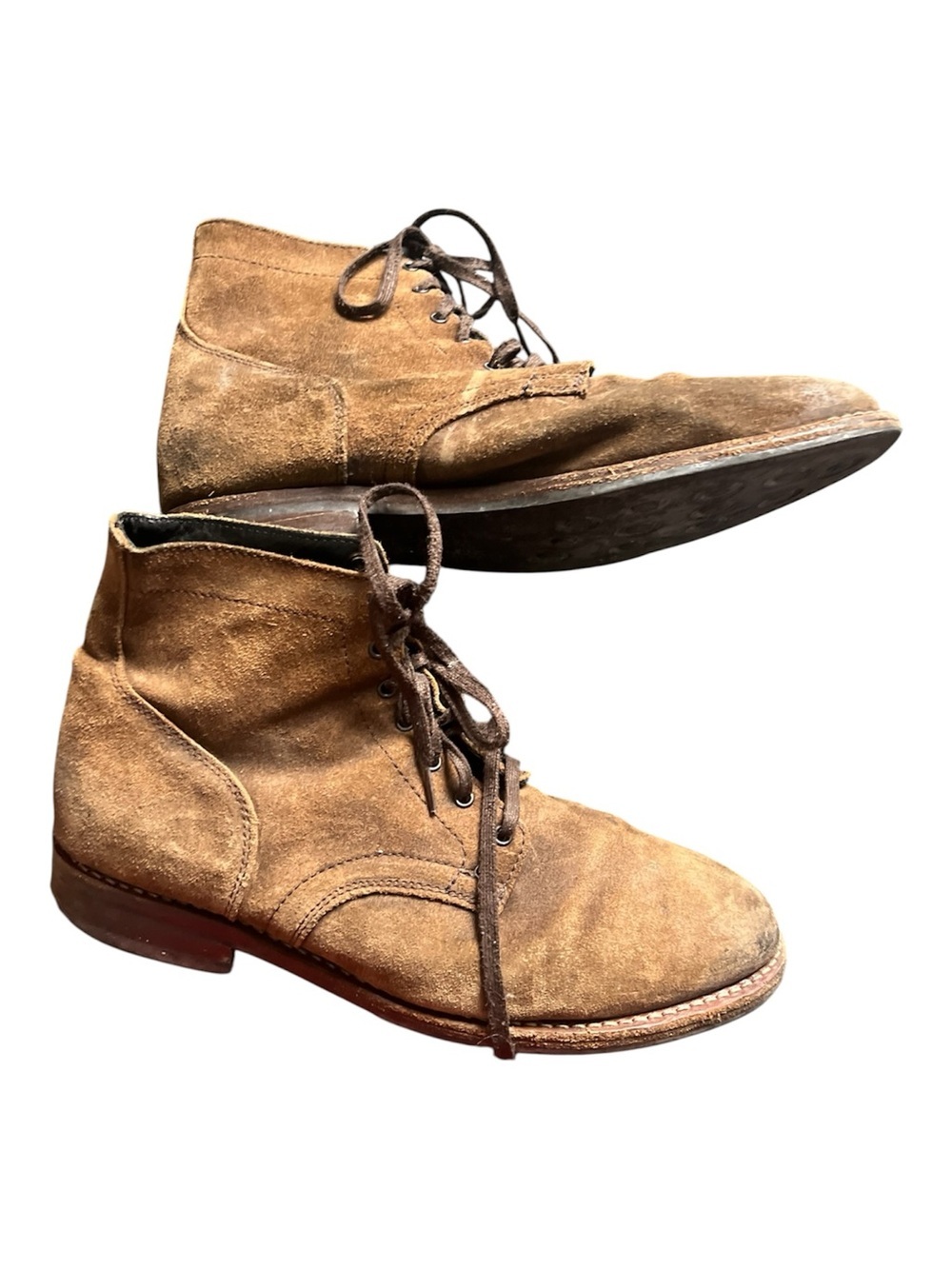 Thursday Boot Co Men's Suede Lace-Up Ankle Boots in Tan, size 10